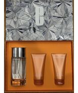 Clinique Absolutely Happy 3pc Set Happy Perfume 3.4oz Cream & Wash 2.5oz Ea Free - $52.42