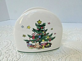 NIKKO HOLIDAY TABLEWARE HAPPY HOLIDAYS NAPKIN HOLDER CHRISTMAS TREE SHAPE - $148.05 MXN