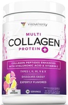 Collagen Protein ~ Peptides ~ Hyaluronic Acid ~ Vitamin C ~ PINK LEMONADE - £43.81 GBP