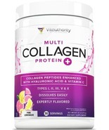 Collagen Protein ~ Peptides ~ Hyaluronic Acid ~ Vitamin C ~ PINK LEMONADE - £43.88 GBP