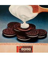 1963 Nabisco Oreo Cookies Advertisement Creme Sandwich Chocolate Dessert... - $34.82 CAD