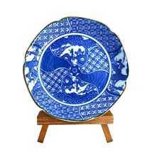 Japanese Takahashi Small Blue White Plate Trinket Bowl Dish Asian Decor Vintage - £7.70 GBP
