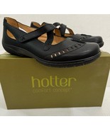 NEW Hotter Mary Jane Comfort Concept Slip On Black Lulu Shoe Leather Wom... - $93.00 CAD