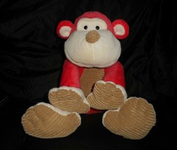 16&quot; Animal Adventure 2012 Red &amp; Brown Monkey Stuffed Animal Plush Toy Target Big - £18.63 GBP