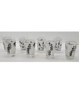 *MM) Lot of 8 Libbey Glass Company Silver Foliage Leaves and Wheat 10oz ... - £23.93 GBP