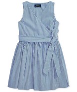 Polo Ralph Lauren Girls Size 6 Blue & White Striped Wrap Dress - €19,79 EUR Polo Ralph Lauren Girls Size 6 Blue & White Striped Wrap Dress - €19,79 EUR