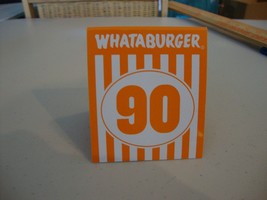 Whataburger Restaurant Tent Table Number #90 - £15.76 GBP