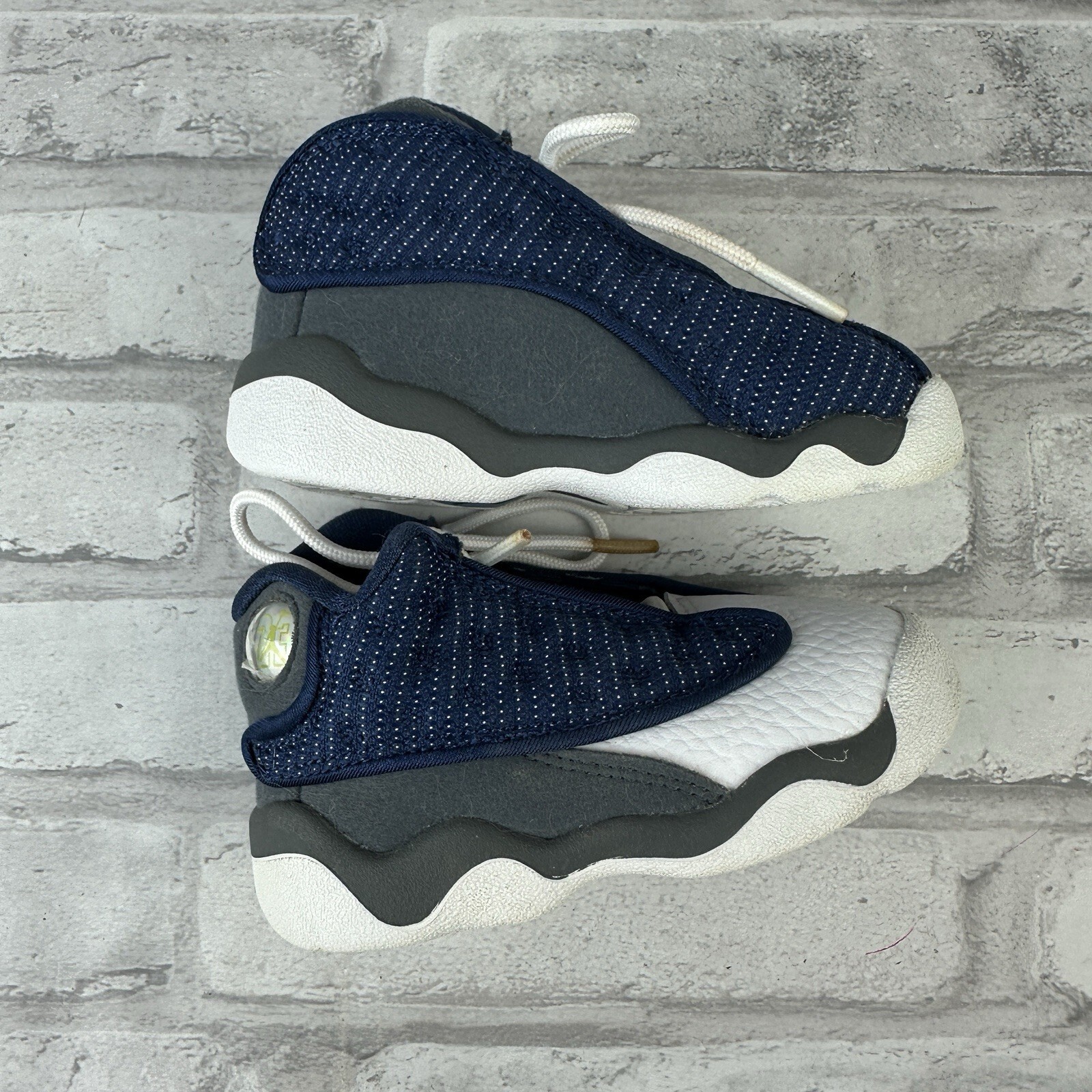 Nike Jordan 13 Retro Flint TD Grey Navy Blue UNC Size 5C 414581-404 Item image 4