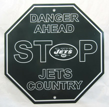 NFL New York Jets Team Stop Sign 12&quot; by 12&quot; Styrene Plastic by Fremont Die - £10.90 GBP