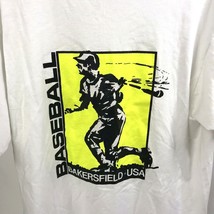 Vtg Single Stitch T shirt Screen Stars USA XL Bakersfield Baseball Neon ... - £31.45 GBP