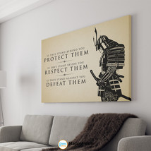 Samurai Poster Motivational Inspirational Quote Samurai Wall Art Protect Them - £17.87 GBP+