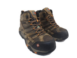 Merrell Men&#39;s Moab 2 Vertex Mid Waterproof Composite Toe Work Boot Brown 9.5W - £55.07 GBP