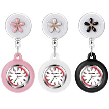 AGEN KGEN 3X Retractable Nurse Watch for Nurses Doctors, Clip-on Hanging Lapel N - £18.83 GBP