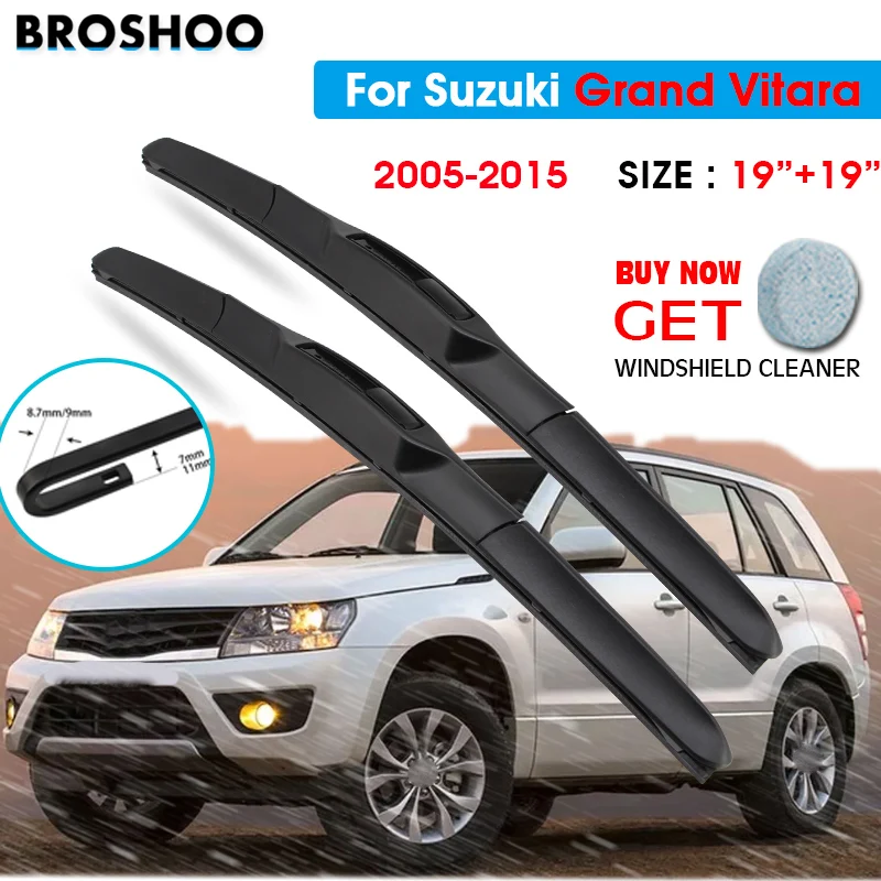 Car Wiper Blade For Suzuki Grand Vitara 19&quot;+19&quot; 2005-2015 Windscreen Windshield - £18.43 GBP+