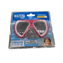 Swim Mask Goggles Water Sun &amp; Fun Pink &amp; White Child 4+ Latex Free - £7.22 GBP