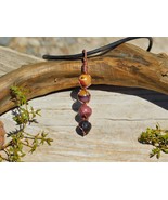 Mookaite Jasper Pendant Necklace Solar Root Chakra Lava Rock for Aromath... - $264.50 MXN