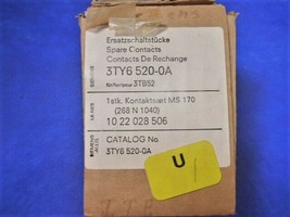 3TY6520-0A SIEMENS MAIN CONTACT 3 POLE KIT FOR 3TB52 - NEW - $579.54