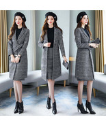 Korean Style Loose Temperament Long Coat Hip-wrapped Skirt Woolen Suit - $167.13 CAD