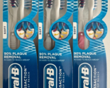 3 Pack- Oral B Crossaction Deep Reach Pink and Gray Toothbrushes SOFT - £13.42 GBP