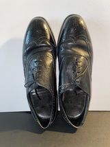 Bostonian Windsor 10 1/2 Jet Black Wing Tip Oxford Dress Shoes - 1980&#39;s - £27.87 GBP