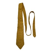 Vintage Gold Geometric Necktie – 56” x 3” – Mid-Century Style Men’s Tie - $375.62 MXN