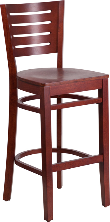 Mahogany Wood Stool XU-DG-W0108BBAR-MAH-MAH-GG