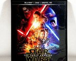 Star Wars: The Force Awakens (3-Disc Blu-ray/DVD, 2016, Widescreen) Like... - $9.48