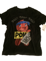 NEW Boys Ninja Pon Pon Black XS T-Shirt - $13.46