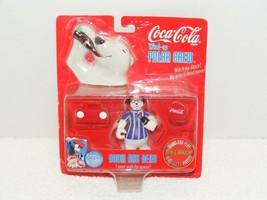 Nip Vintage 1998 Coca Cola WIND-UP Polar Crew Boom Box Bear - £10.38 GBP