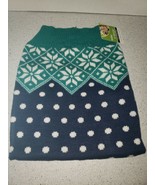 X-large Dog Sweater Teal Blue And White - $40.39 CAD