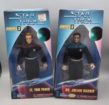 Lt Tom Paris &amp; Dr. Julian Bashir 9&quot; Star Trek Playmates 1997 New Lot Warp Series - £18.07 GBP