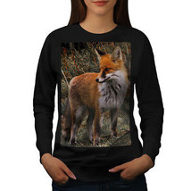 Wellcoda Flaming Hunter Fox Womens Sweatshirt, Clever Casual Pullover Jumper - $28.32+