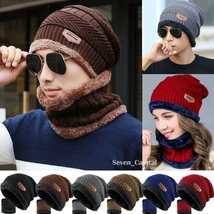 Men&#39;s &amp; Women&#39;s Winter Baggy Slouchy Knit Beanie Hat and Scarf Set – Warm Ski Sk - $14.99