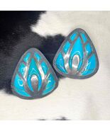 Big Native American Turquoise Sterling Statement Earrings - $10,800.63 MXN