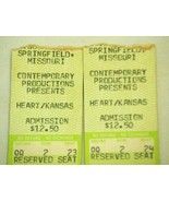 Heart / Kansas Concert Ticket Stubs Springfield, MO. - £23.64 GBP