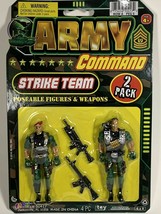 Army Command Strike Team - 2 Pack of Poseable Figures and Weapons! - £3.15 GBP