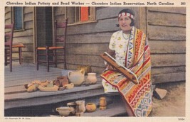North Carolina Cherokee NC Native American Pottery Postcard E07 - £5.53 GBP