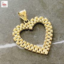 18 Kt, 22 Kt Hallmark Yellow Gold Handmade Heart Necklace Pendant 16-28 Gm 50 MM - £2,257.91 GBP+
