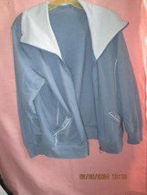 Women`s Calming Blue&#39;s Fleece Zip Jacket L - £7.81 GBP