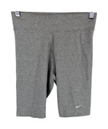 Womens Light Gray Nike Running Shorts sz Smal Bike Logo Tight Fit Tights... - $451.42 MXN