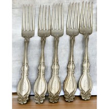 Holmes &amp; Edwards Chalon Chatsworth 1906 Salad Forks Set of 5 Monogrammed... - £19.87 GBP