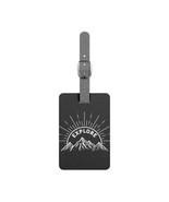 Personalized Luggage Tag: Gray Canvas Polyester Travel Bag Identifier wi... - £18.98 GBP