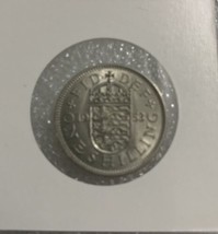1953 UK Britain British One 1 Shilling Lion Shield Coin VF - $4.33