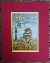 Mary Engelbreit Print Matted 8 x 10 &quot;Dear&quot;  Autumn Deer - £10.19 GBP