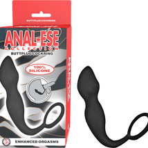 Anal Ese Collection Buttplug Cockring Black - $25.23