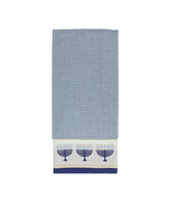 NEW Hanukkah Gold Glitter Menorah Hand Towel blue 16 x 25 in. Festival o... - £6.26 GBP