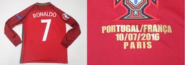 portugal jersey 2016 shirt cristiano ronaldo long sleeve eurocup final - $85.00