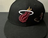 New Era x FELT Miami Heat 59FIFTY Fitted Hat Cap Black Butterflies Size ... - $23.36