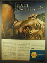 1944 Shell Petroleum Ad - Exit Anopheles - $18.49