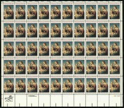 Christmas Madonna Sheet of Fifty 20 Cent Postage Stamps Scott 2063 - £14.16 GBP